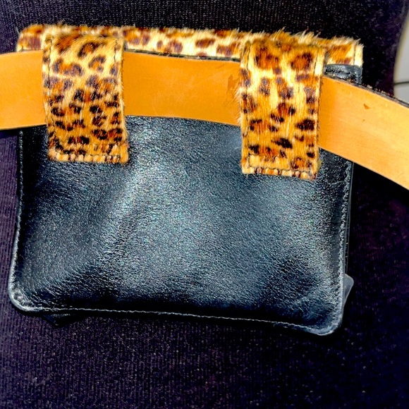 WCM New York Calf hair leopard print n leather belt with bag. - Picture 7 of 7
